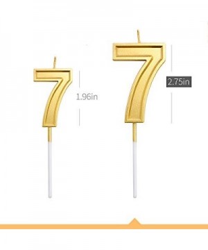 2.75" Big Gold Birthday Candle Numbers 7 Cake Candle Topper for Kid's/Adult's Birthday Party - Gold Number 7 - CR18SYKYTNU $6...