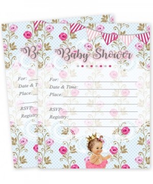 Baby Shower Princess Invitations Tutu for Girl 20 Count and envelopes - C518ECWYAS7 $11.26 Invitations