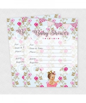Baby Shower Princess Invitations Tutu for Girl 20 Count and envelopes - C518ECWYAS7 $11.26 Invitations