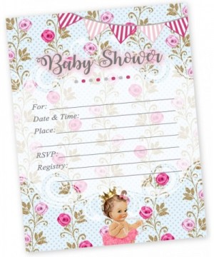 Baby Shower Princess Invitations Tutu for Girl 20 Count and envelopes - C518ECWYAS7 $11.26 Invitations