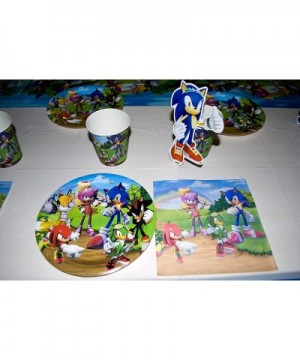 Sonic Party 62 pcs- 20 Plates + 20 Napkins + 2 Tablecloth + 20 cups- Birthday Party Supplies - CH19DM4AIQM $14.41 Party Packs