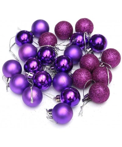 24Pcs Christmas Tree Decoration Ball Pendants Holiday Party Christmas Tree Ornaments (Purple) - Purple - CN12LKEP9Q1 $7.61 Or...