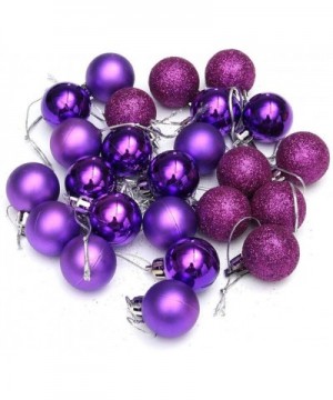 24Pcs Christmas Tree Decoration Ball Pendants Holiday Party Christmas Tree Ornaments (Purple) - Purple - CN12LKEP9Q1 $7.61 Or...