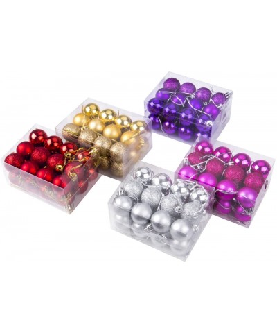 24Pcs Christmas Tree Decoration Ball Pendants Holiday Party Christmas Tree Ornaments (Purple) - Purple - CN12LKEP9Q1 $7.61 Or...