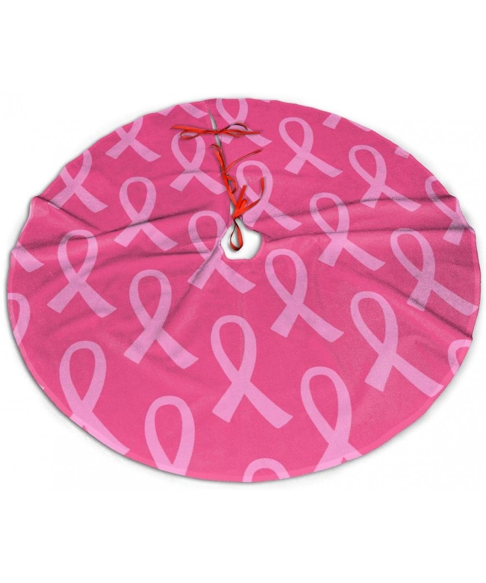 Breast Cancer Pink Ribbon Christmas Tree Skirt Gorgeous for Xmas Party Ornaments Decoration Accessory Gift - CK1928AE09S $14....