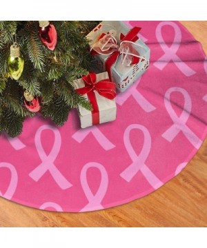 Breast Cancer Pink Ribbon Christmas Tree Skirt Gorgeous for Xmas Party Ornaments Decoration Accessory Gift - CK1928AE09S $14....