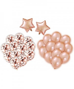 Rose Gold Birthday Party Supplies Decorations Pink Gold Party Supplies shiny rose gold plates and napkins cups straws balloon...