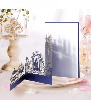 YoTelim 25PCS Wedding Invitations 3D Laser Cut Cards Hollow Design with Blank Inner Sheets and Envelopes for Bridal Invitatio...