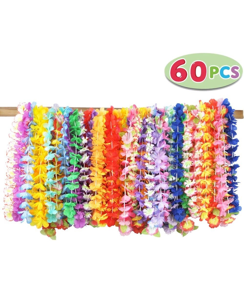 Toy 60 Counts Tropical Hawaiian Luau Flower Lei Party Favors (5 Dozen) - C318T32250H $10.24 Party Favors