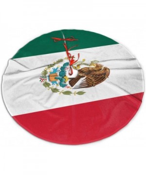 Christmas Tree Skirt Flag of Mexico Round Tree Skirts Mat Durable Polyester Humor Christmas Supply Home Decor Xmas Ornaments ...