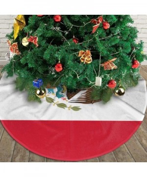 Christmas Tree Skirt Flag of Mexico Round Tree Skirts Mat Durable Polyester Humor Christmas Supply Home Decor Xmas Ornaments ...