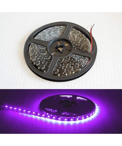 5M 16.4ft Purple Flexible LED Strip High Power Bright 300 SMD 5050 with Double Side Tape- IP65 Waterproof- Cuttable- Black PC...