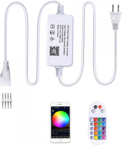 Bluetooth APP Smart Controller Only for 12.5x23mm LED RGB Neon Rope Lights- Indoor iOS & Android LED Controller Power Adapter...
