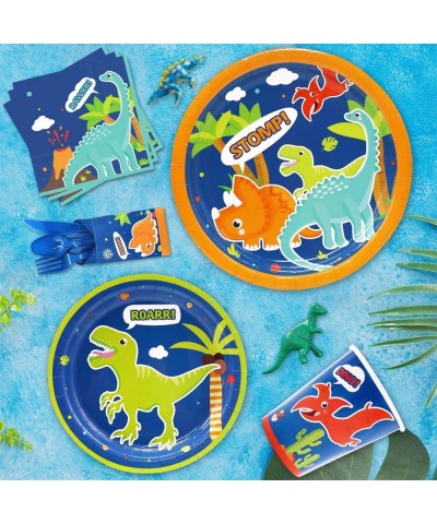 162 Pcs Dinosaur Tableware Set (Serves 20) - Dinosaur Birthday Party Supplies Set for Boys Including Birthday Banner- Plates-...