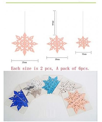 Christmas Party Decorations-12Pcs Holiday 3D Glittery Large Snowflake Hanging Garland Flags-Christmas Winter Holiday New Year...