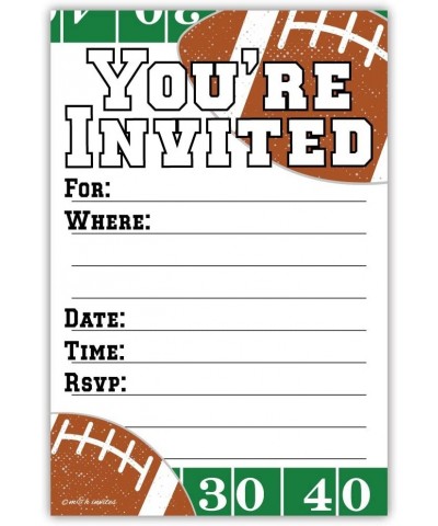 Football Party Invitations (20 Count) With Envelopes - CC18039AD4R $9.73 Invitations