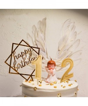 2.75 inch Large Birthday Candles Numbers Gold Glitter Birthday Numeral Candles for Birthdays- Weddings- Reunions- Theme Party...