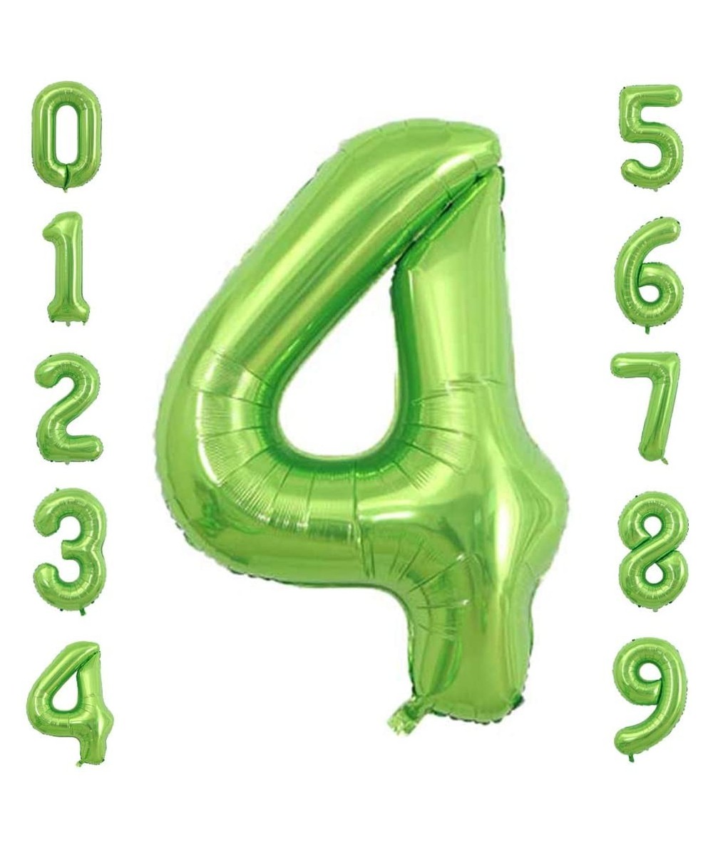 Number 4 Balloon Helium Foil Mylar- 40 Inch- Green - Green 4 - C718XLGTCC5 $5.68 Balloons