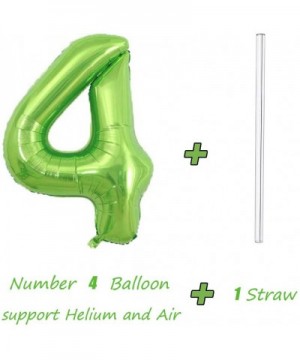 Number 4 Balloon Helium Foil Mylar- 40 Inch- Green - Green 4 - C718XLGTCC5 $5.68 Balloons
