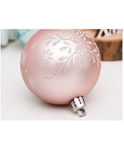 30pcs Christmas Ball Pendant Ornaments Shatterproof Snowflake Printed Xmas Tree Decoration Wedding Party Holiday Props (Rose ...