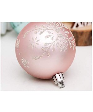 30pcs Christmas Ball Pendant Ornaments Shatterproof Snowflake Printed Xmas Tree Decoration Wedding Party Holiday Props (Rose ...