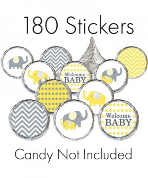 Yellow Elephant Baby Shower Favor Stickers - 180 Labels - CX12IRNIIEN $5.08 Favors