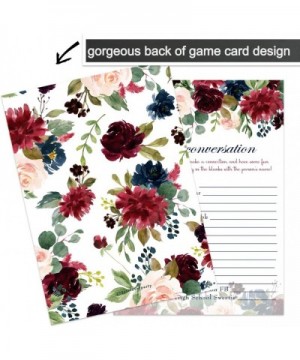 Indigo Floral Bridal Shower Game (25 Pack) Meet The Guest Cards - Lets Mingle - Fun Conversation Starter - Engagement Party -...