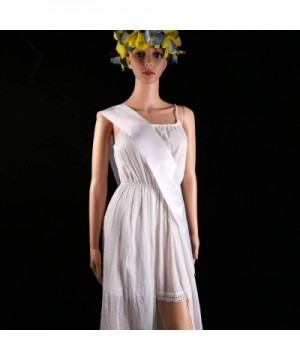 6 Pieces Blank Satin Sash Plain Sashes for DIY- Wedding- Hen Party- Beauty Pageant- White - CX1860Q5QHT $4.90 Favors