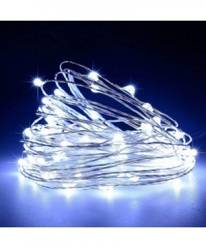 4 Pack 33Ft 100 Cool White Led Fairy Lights Battery Operated with Remote Control Timer Waterproof Silver Copper Wire Twinkle ...