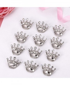 12 Pieces Crown Brooch Fashion Diamond Wedding Party Pageant Tiara Crown Corsage for Wedding Valentine's Day Supplies (Silver...