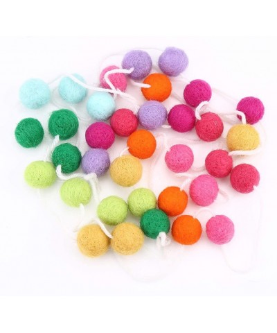 36PC 9.8 Feet Felt Wool Balls Garland 4/5 Inch Hanging String Kit for Christmas Tree Garland Holiday Decoration Birthday Wedd...