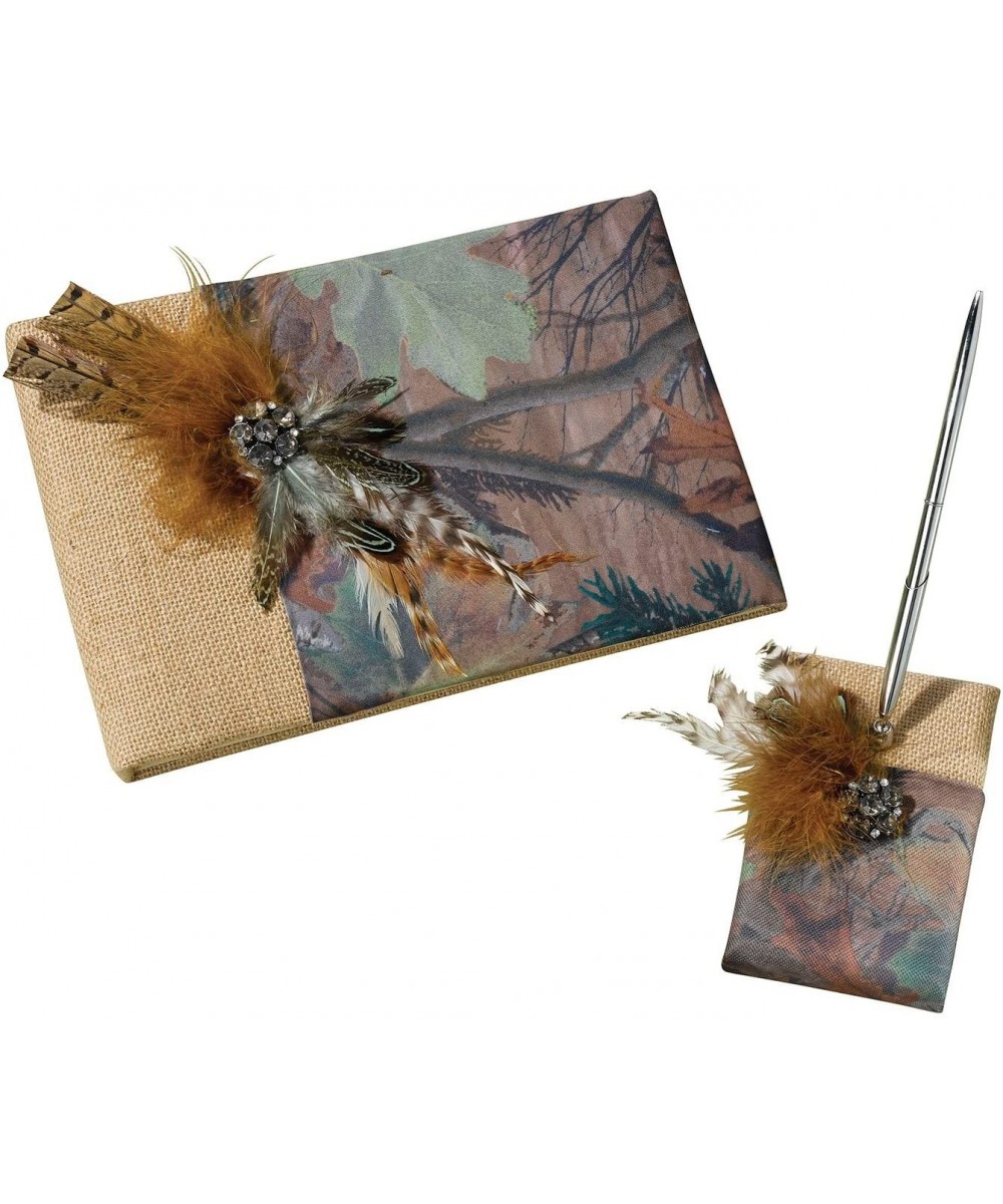 Rustic Camouflage Wedding Guest Book Pen Set - CE11O56Z9RB $20.60 Ceremony Supplies