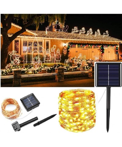 72FT 200 LED Solar Fairy Lights Waterproof 1200mAh Battery 8 Lighting Modes Christmas Outdoor String Lights (Warm White) - CD...