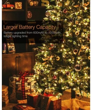 72FT 200 LED Solar Fairy Lights Waterproof 1200mAh Battery 8 Lighting Modes Christmas Outdoor String Lights (Warm White) - CD...