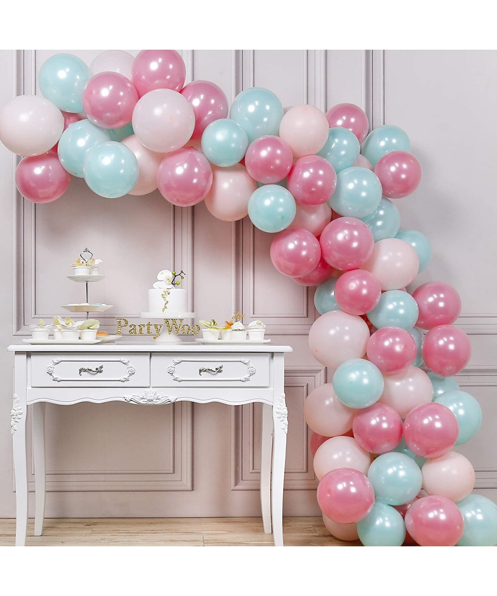 Mint Green Balloons- 70 pcs Mint Balloons- Pastel Pink Balloons and Pink Latex Balloons- Mint Pink Balloons for Candy Party D...