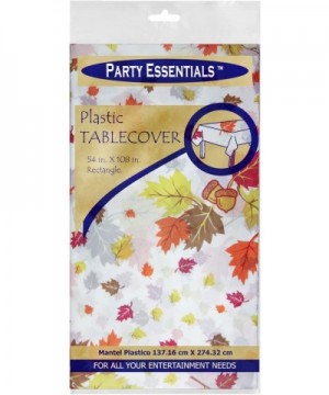 Heavy Duty Printed Plastic Table Cover Available in 44 Colors- 54" x 108"- Autumn Leaves - Autumn Leaves - CX11DGD8BG5 $9.24 ...