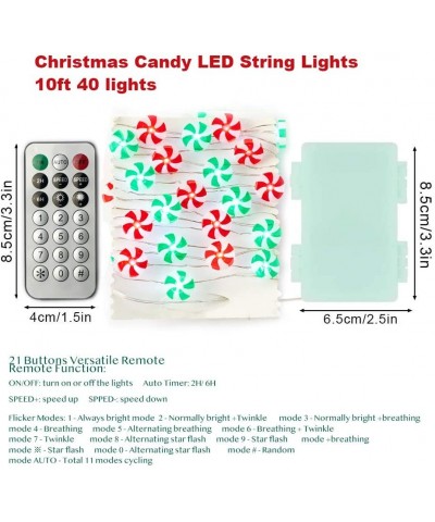 Miya Sweet Candy LED String Lights 10ft 40LEDs with Remote for Bedroom Wedding Parties Thanksgiving Indoor Christmas Tree Dec...
