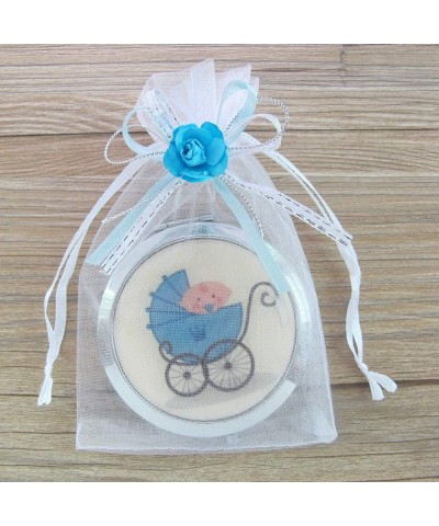 Baby Boy Shower Blue Compact Mirror Favor/Makeup Mirrors with Organza Favor bags12pcs/pack - CC183MWWX6I $25.04 Favors