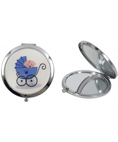 Baby Boy Shower Blue Compact Mirror Favor/Makeup Mirrors with Organza Favor bags12pcs/pack - CC183MWWX6I $25.04 Favors