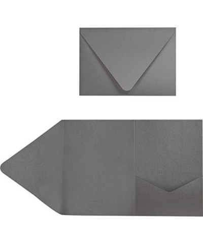 A7 Pocket Invitations (5 x 7) - Smoke (10 Qty) - Perfect for Invitation Suites- Weddings- Announcements- Sending Cards- Elega...