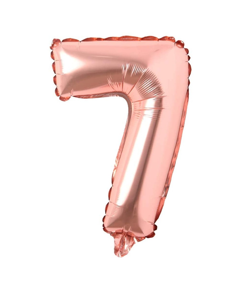 16" inch Single Rose Gold Alphabet Letter Number Balloons Aluminum Hanging Foil Film Balloon Wedding Birthday Party Decoratio...