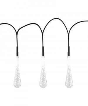 50-LG1016 String Set of 2 30 Bulb Solar Power Outdoor LED Decor Tear Drop Lighting with 8 Modes and Rechargeable Battery (Mul...