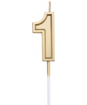 Birthday Candles Numbers- Gold Glitter Birthday Numeral Candles for Birthdays- Weddings- Reunions- Theme Party- Number 1 - 1 ...
