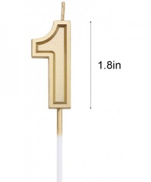 Birthday Candles Numbers- Gold Glitter Birthday Numeral Candles for Birthdays- Weddings- Reunions- Theme Party- Number 1 - 1 ...
