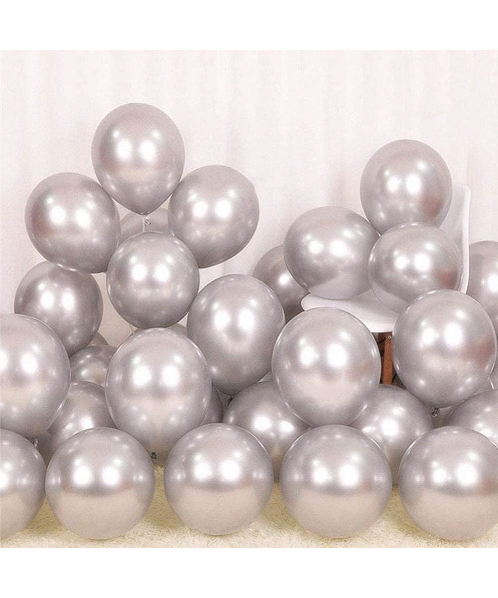 5 Inch Silver Metal Chrome Balloons Small Latex Mini Party Balloons-Pack of 100 - Metal-silver - C619GNW6DSZ $11.70 Balloons
