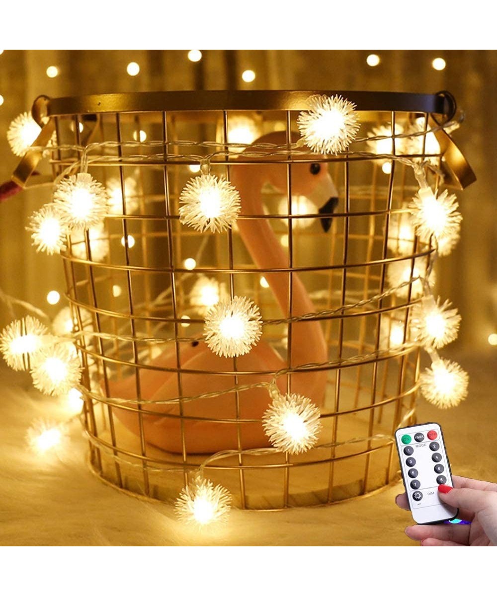 Christmas Lights- Snowflake String Lights USB Powered 8 Modes 20FT 40 LED Dandelion Lights Fairy String Lights for Christmas ...