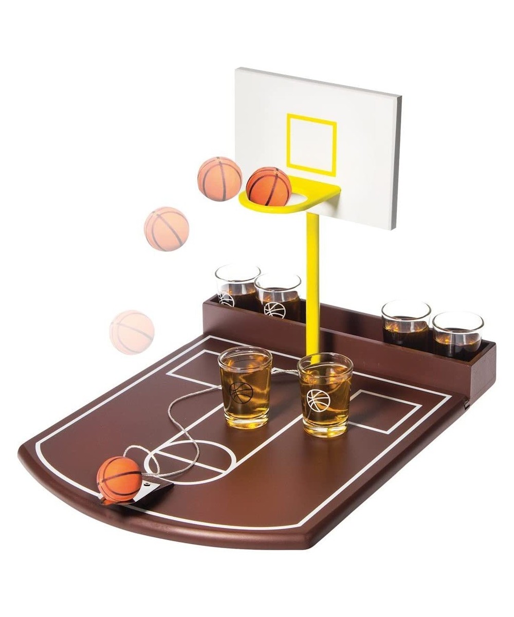 Drinking Party Game - Basketball Free Throw Shots - 6 Shot Glasses Incl. - CB114KUMFGZ $27.43 Party Games & Activities