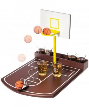 Drinking Party Game - Basketball Free Throw Shots - 6 Shot Glasses Incl. - CB114KUMFGZ $27.43 Party Games & Activities
