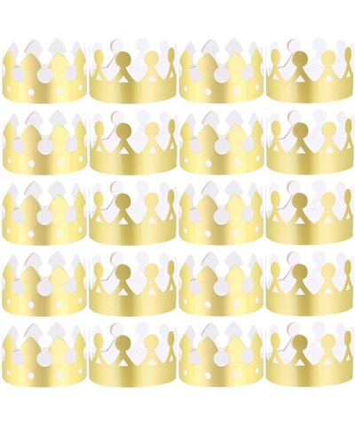 40 Pieces Golden Paper Crowns- Paper Crown for Birthday Party Baby Shower Photo Props - CV18Q6T9KX5 $9.15 Party Hats