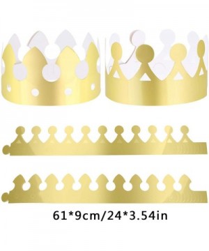 40 Pieces Golden Paper Crowns- Paper Crown for Birthday Party Baby Shower Photo Props - CV18Q6T9KX5 $9.15 Party Hats